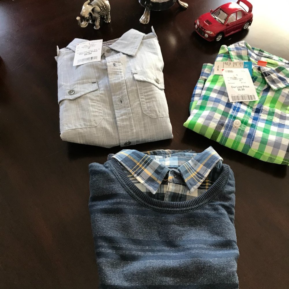 Boys 4T Casual Shirt Bundle of 3